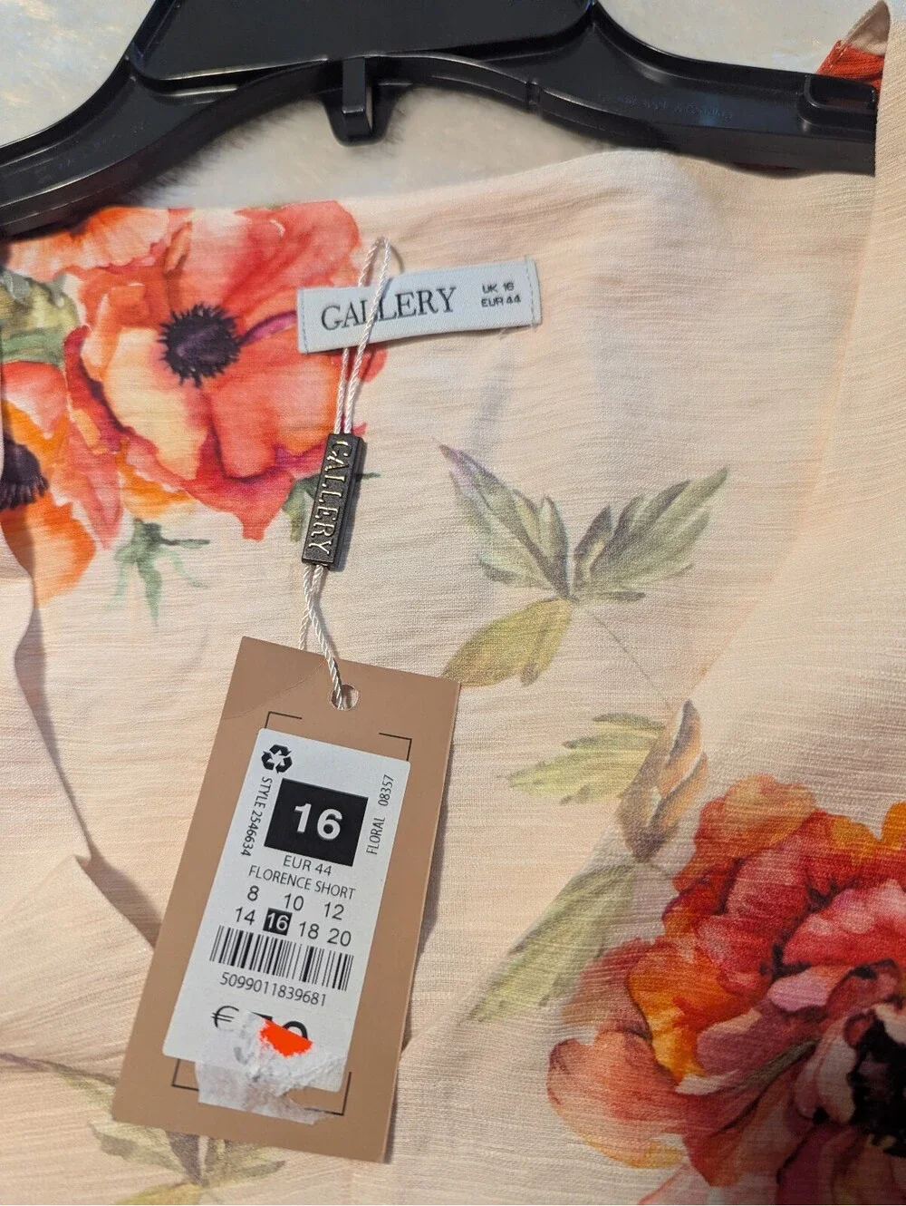 NWT Gallery Florence Short Floral Dress Size 16